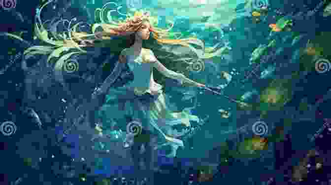 A Beautiful Mermaid With Glowing Skin And Flowing Hair, Swimming In A Coral Reef Skin Of The Sea (Of Mermaids And Orisa 1)