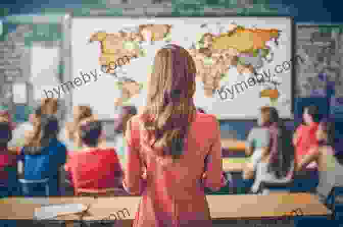 A Classroom Scene, With Katharine Clark Standing At A Blackboard, Surrounded By Attentive Students. The Double Life Of Katharine Clark: The Untold Story Of The Fearless Journalist Who Risked Her Life For Truth And Justice