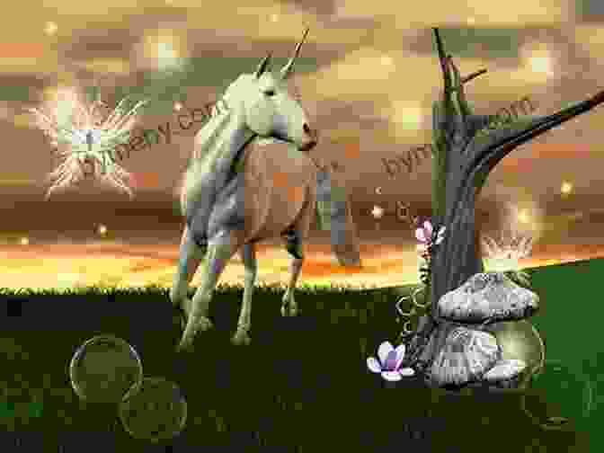 A Majestic White Unicorn Gallops Through A Vibrant Field Of Wildflowers, Its Silver Mane And Tail Flowing Behind It. In The Distance, A Towering Castle Can Be Seen On A Hilltop. Tales Of Hay And Justice: Unicorn Adventure (Volume 2)