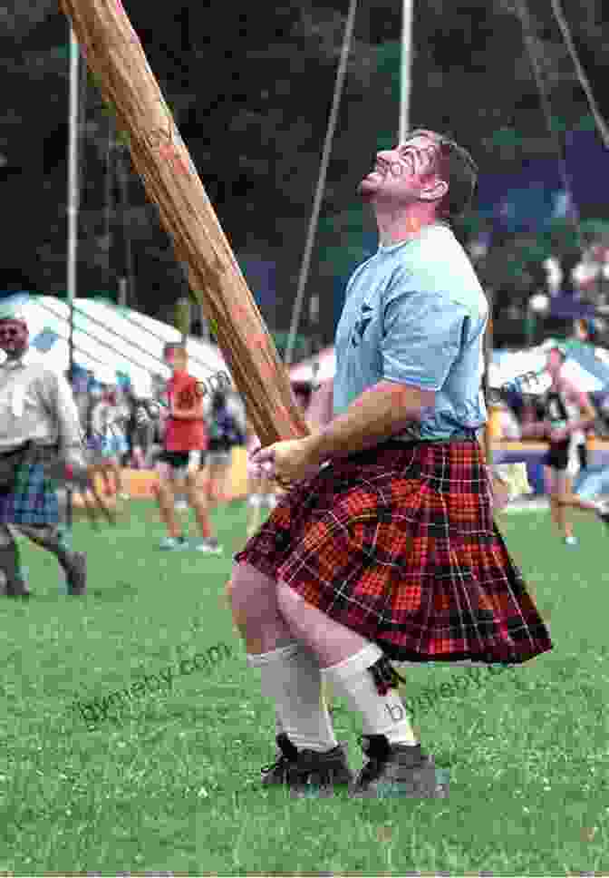 A Man Throwing A Caber In A Highland Games Competition. The Traditional Games Of England Scotland And Ireland : Oats And Beans Would You Know Together With A Memoir On The Study Of Children S Games Volume II (Illustrated)