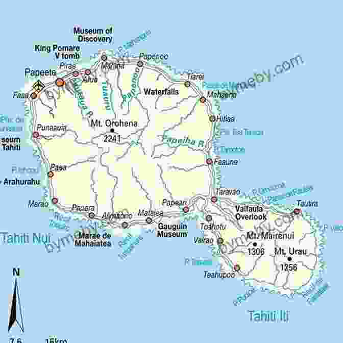 A Map Of Tahiti Highlighting Gauguin's Significant Locations Tahiti Handbook Of Gauguin Seymour Morris Jr