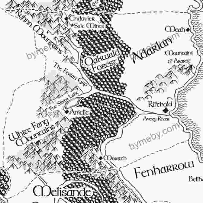 A Map Of The Throne Of Glass World, Showcasing The Kingdoms Of Terrasen, Adarlan, And Others. Court Of Ice And Ash: A Romantic Fairy Tale Fantasy (The Broken Kingdoms 2)