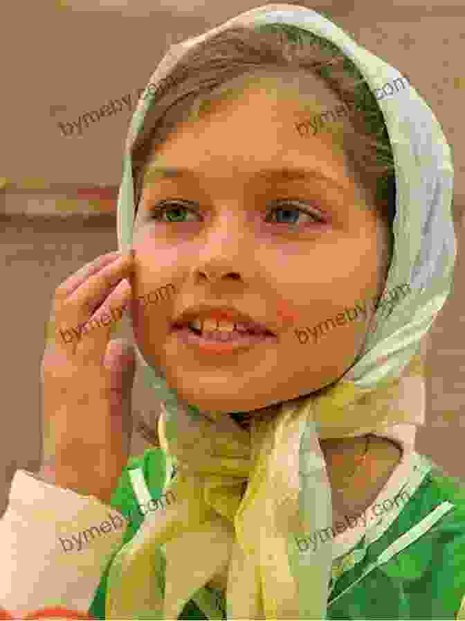 A Young Persian Girl Wearing Bright Blue Beads, Symbolizing The Cultural Exchange Between The Bassett Family And The People Of Persia. Bright Blue Beads: An American Family In Persia