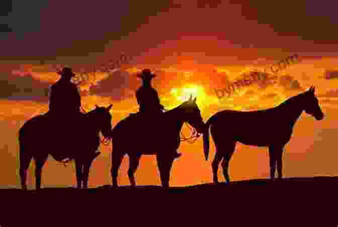 Cowboy Sweethearts Riding Horses Through A Vast Western Landscape Cowboy Sweethearts Judy Goodspeed