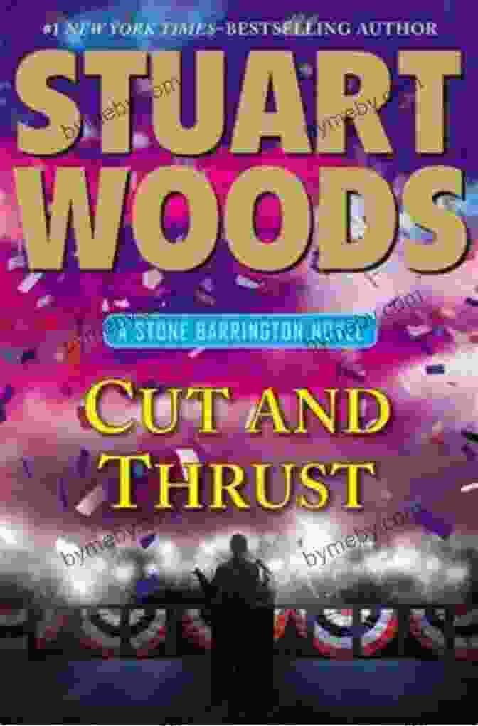 Cut And Thrust Book Cover Featuring Stone Barrington In A Courtroom Cut And Thrust (A Stone Barrington Novel 30)