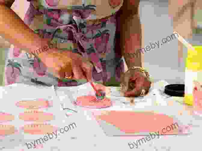 Image Of A Person Printing On Fabric, Demonstrating The Basics Of Fabric Printing. How To Print Fabric: Kitchen Table Techniques For Over 20 Hand Printed Home Accessories