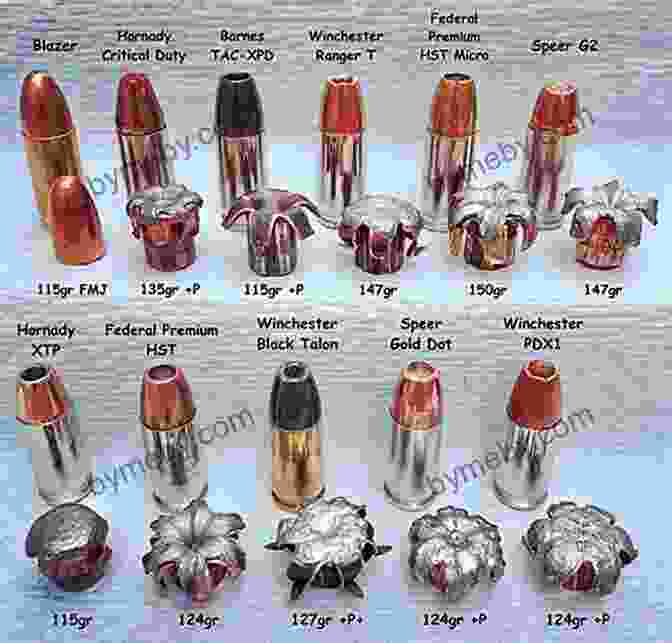 Image Of Different Bullet Designs, Including Hollow Point, Soft Point, And Round Nose Bullets. Shooter S Bible Guide To The Hunting Rifle And Its Ammunition