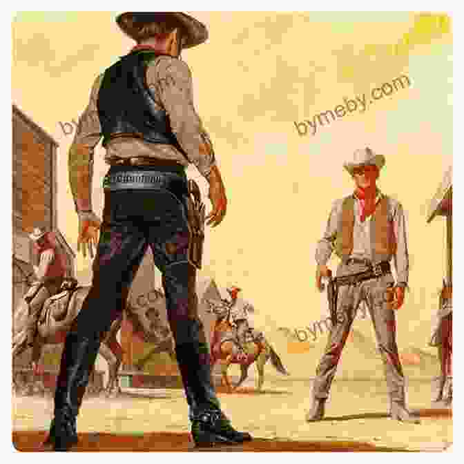 James Callahan Engaged In A Fierce Gunfight, His Eyes Locked On His Opponent, Determination Etched On His Face. The Odyssey Of Texas Ranger James Callahan