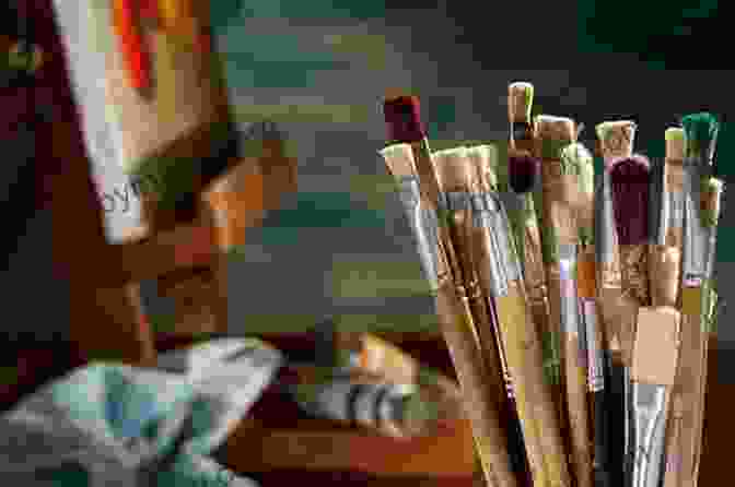 Oil Painting Supplies On A Table, Including Brushes, Palette, And Canvas OIL PAINTING FOR BEGINNERS: EASY GUIDE TO OIL PAINTING STEPS TECHNIQUES RULES AND MANY MORE