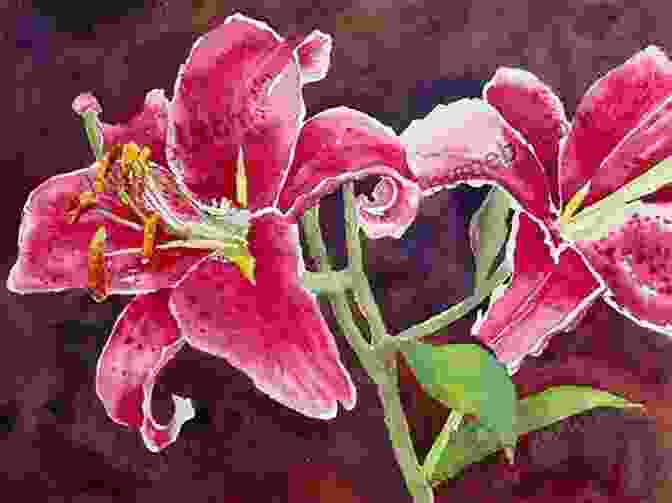 Step By Step Demonstration Of Watercolor Painting A Lily Modern Watercolor Botanicals Sarah Simon