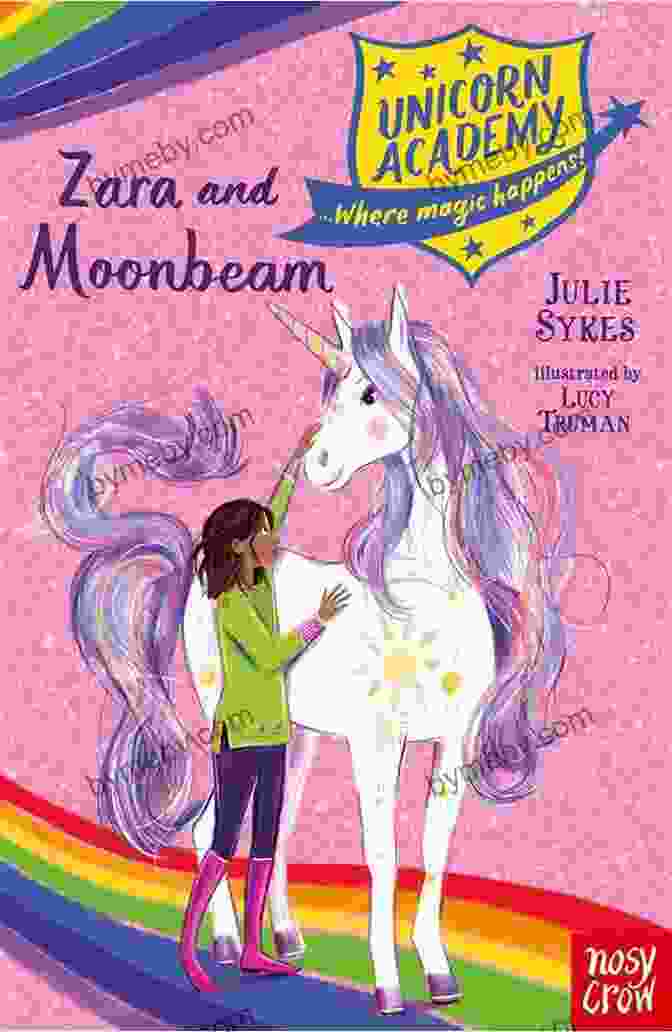 Zara Standing At The Entrance To The Grand Moonbeam Unicorn Academy, Her Eyes Filled With Awe And Wonder. Zara And Moonbeam (Unicorn Academy)