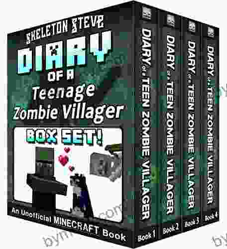 Diary Of A Teenage Minecraft Zombie Villager BOX SET 4 Collection 1 : Unofficial Minecraft For Kids Teens Nerds Adventure Fan Fiction Noob Mobs Diaries Bundle Box Sets)